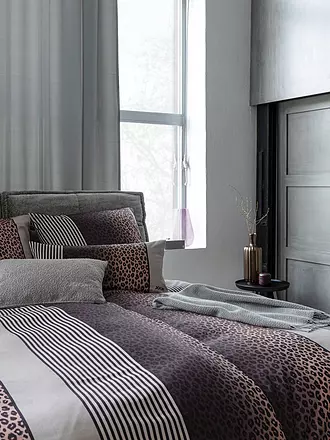 JOOP | Satin Bettwäsche LEO 2x 70x90cm / 200x200cm Stone | 